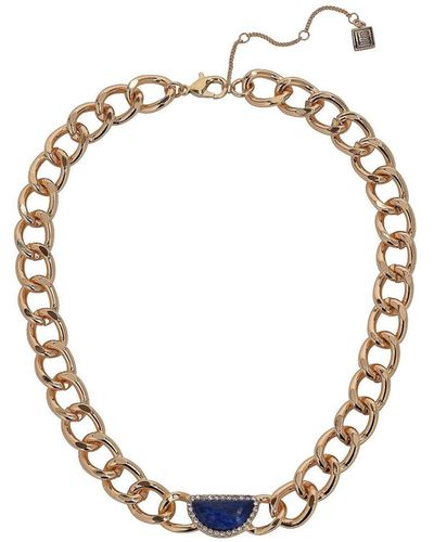 Laundry by Shelli Segal Gold Tone Chain Link Necklace - Metallic
