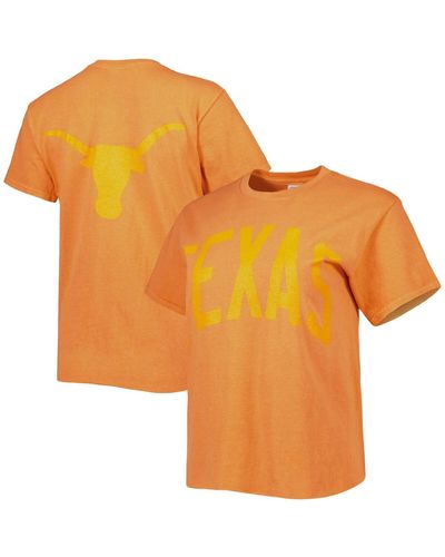 '47 Texas Longhorns Vintage-inspired Tubular Hyper Bright 2-hit Cropped T-shirt - Orange