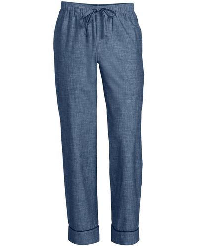 Lands' End Essential Pajama Pants - Blue
