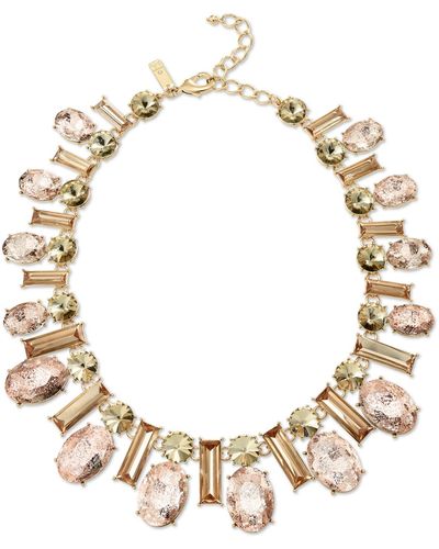 INC International Concepts Mixed Stone All-around Statement Necklace - Natural