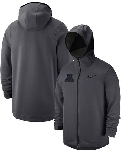 Nike Arizona Wildcats Tonal Showtime Full-zip Hoodie Jacket - Gray
