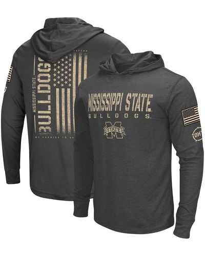 Colosseum Athletics Distressed Mississippi State Bulldogs Team Oht Military-inspired Appreciation Long Sleeve Hoodie - Gray