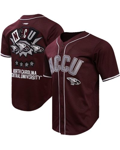 Pro Standard North Carolina Central Eagles Homecoming Mesh Button-down Shirt - Red