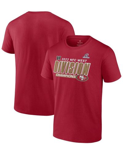 Fanatics San Francisco 49ers 2022 Nfc West Division Champions Divide And Conquer T-shirt - Red