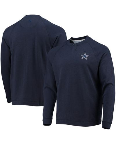 Tommy Bahama Dallas Cowboys Sunset Slub Raglan Henley Long Sleeve T-shirt - Blue