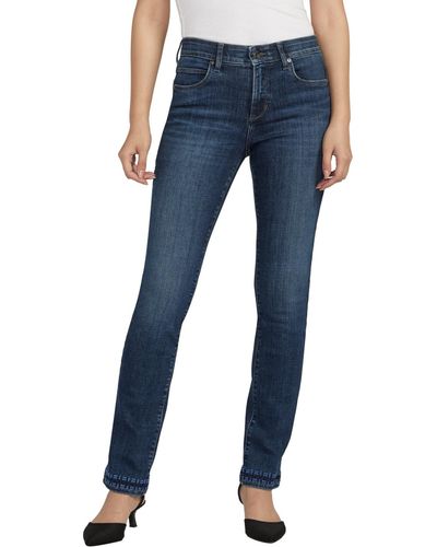 Jag Ruby Mid Rise Straight Leg Jeans - Blue