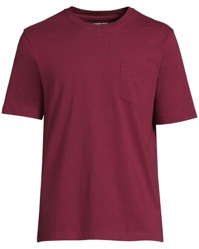 Lands' End Tall Super-t Short Sleeve T-shirt - Red