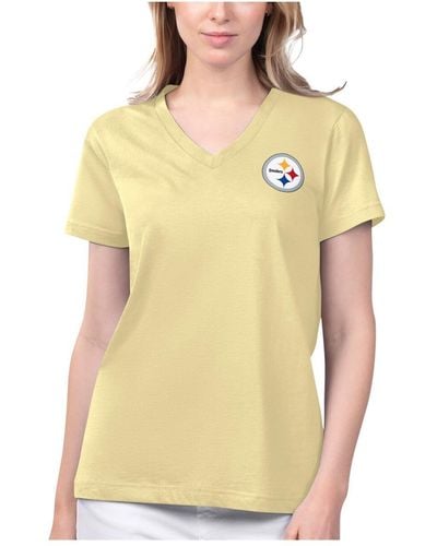Margaritaville Pittsburgh Steelers Game Time V-neck T-shirt - Yellow