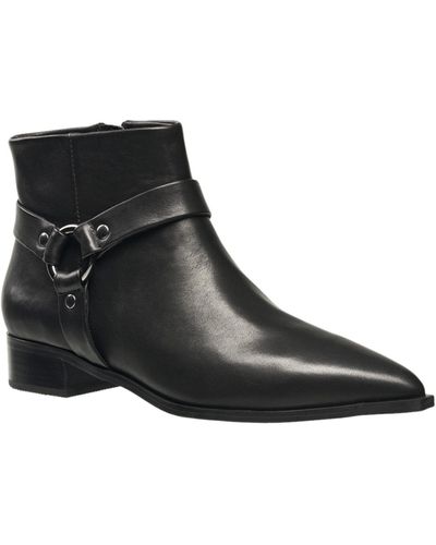 French Connection Lilly Leather Ankle Boot - Black