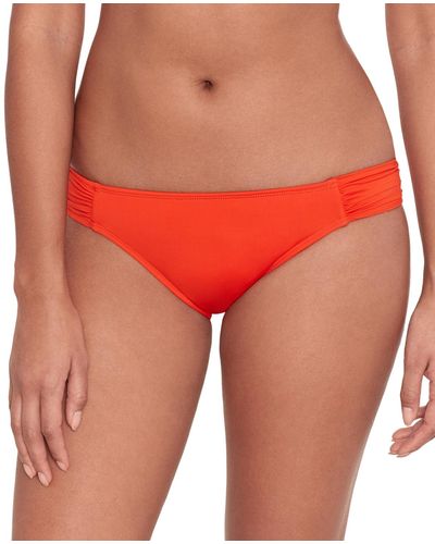 Lauren by Ralph Lauren Shirred Side Tab Hipster Swim Bottoms - Orange