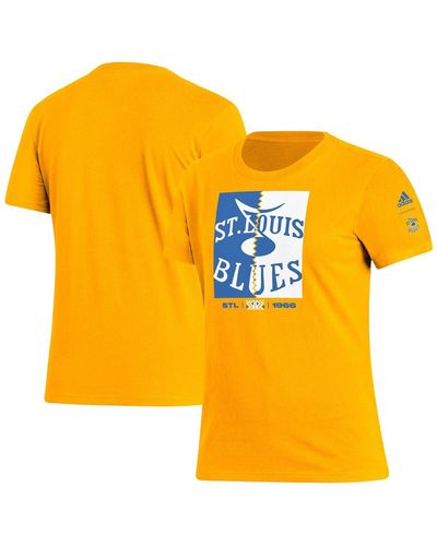 adidas St. Louis Blues Reverse Retro 2.0 Playmaker T-shirt - Yellow