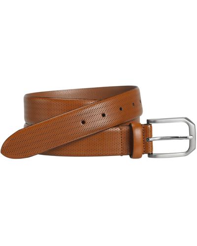 Johnston & Murphy Micro Perf Belt - Brown