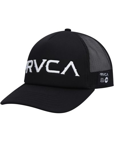 RVCA Mister Cartoon Trucker Snapback Hat - Black