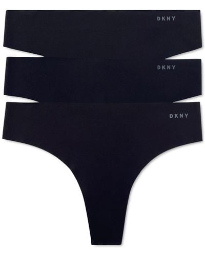 DKNY 3-pk. Litewear Cut Anywear Thong Underwear Dk5026bp3 - Blue
