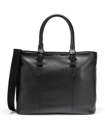 Cole Haan Leather Triboro Tote Bag - Black