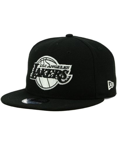 KTZ Los Angeles Lakers White 9fifty Snapback Cap - Black