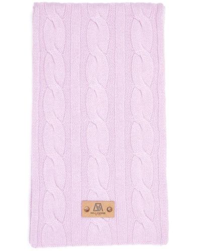 Bellemere New York Bellemere Cable-knit Cashmere Scarf - Pink