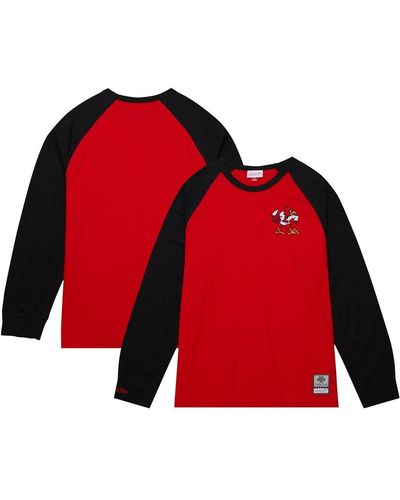 Mitchell & Ness Louisville Cardinals Legendary Slub Raglan Long Sleeve T-shirt - Red