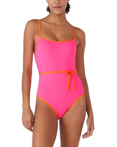 Kate Spade Belted One-piece Swimsuit - Red