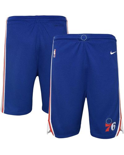 Outerstuff Nike Big Boys And Girls Philadelphia 76ers Swingman Performance Shorts – Icon Edition - Blue
