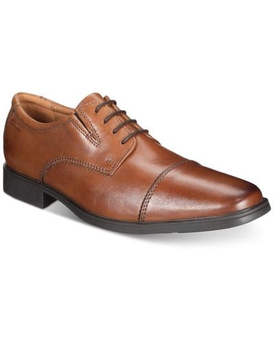 Clarks Men's Tilden Cap Toe Dress Shoes - Brown
