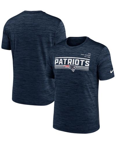 Nike New England Patriots Yardline Velocity Performance T-shirt - Blue