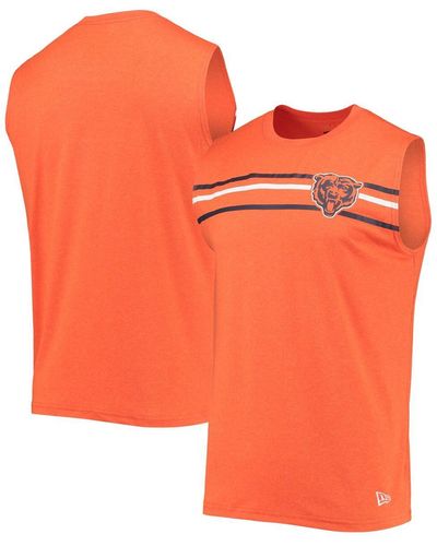 KTZ Chicago Bears Brushed Sleeveless Tank Top - Orange