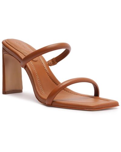 SCHUTZ SHOES Ully Tab High Block Sandals - Brown