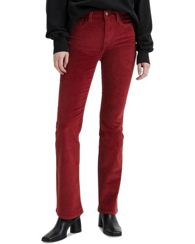 Levi's 725 High-waist Classic Stretch Bootcut Jeans - Red