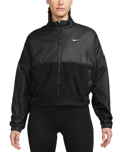 Nike One Therma-fit Fleece Full-zip Jacket - Black