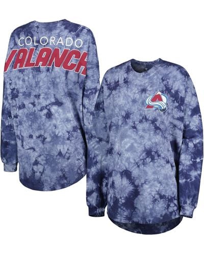 Fanatics Colorado Avalanche Crystal-dye Long Sleeve T-shirt - Blue