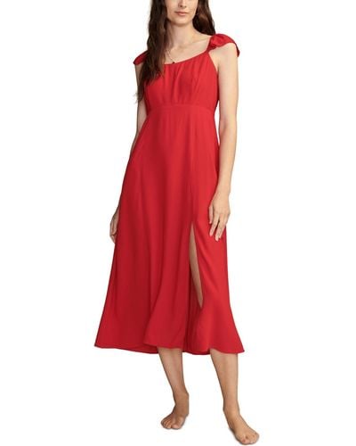 Lucky Brand Flutter-sleeve Midi House Dress - Red