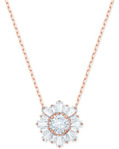 Swarovski Crystal Sunshine Pendant Necklace - White