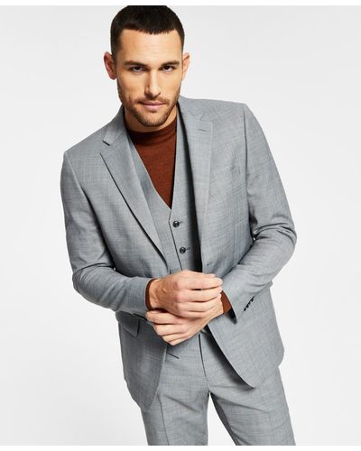 Tommy Hilfiger Modern-fit Wool Th-flex Stretch Suit Jacket - Gray