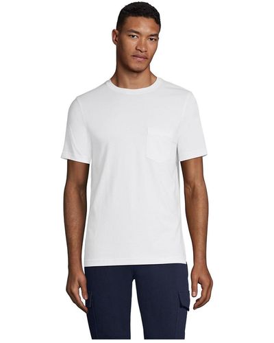 Lands' End Short Sleeve Supima T-shirt - White