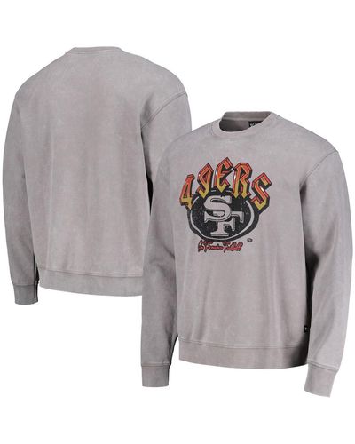 The Wild Collective And San Francisco 49ers Distressed Pullover Sweatshirt - Gray