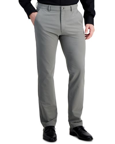 Alfani Alfatech Woven Smart Pants - Gray