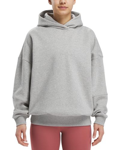 Reebok Lux Oversized Sweatshirt Hoodie - Gray
