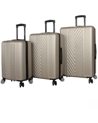 BCBGMAXAZRIA Vibes 3 Piece luggage Set - Metallic
