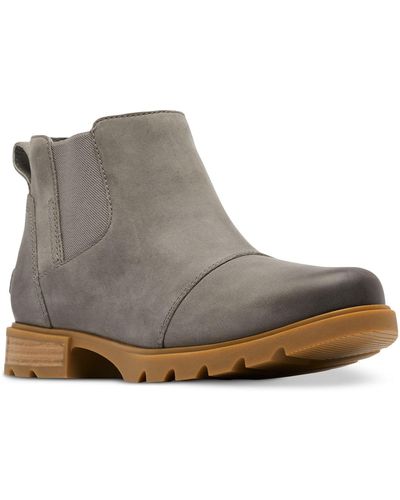 Sorel Emelie Iii Pull-on Waterproof Chelsea Boots - Gray