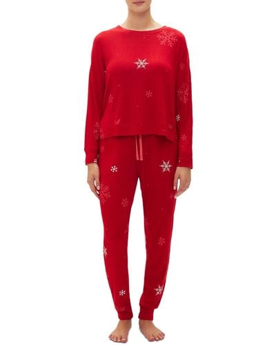 Gap 2-pc. Long-sleeve Jogger Pajamas Set - Red