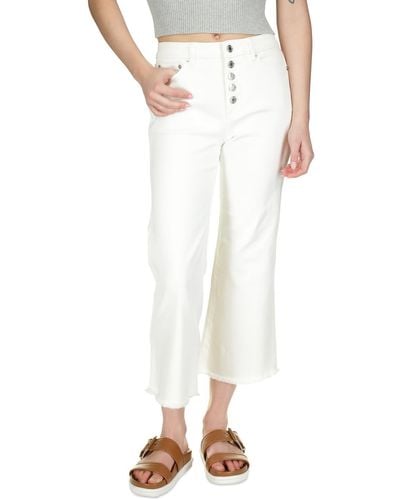 Michael Kors Michael Button-fly Cropped Flared Jeans - White