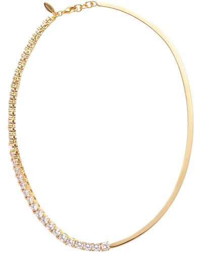 Bonheur Jewelry Anik Tennis Necklace - Metallic