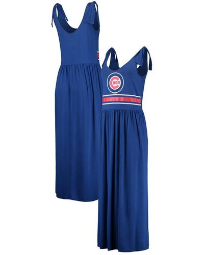 G-III 4Her by Carl Banks Chicago Cubs Game Over Maxi Dress - Blue