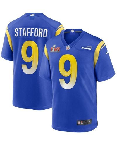 Nike Matthew Stafford Los Angeles Rams Super Bowl Lvi Game Patch Jersey - Blue