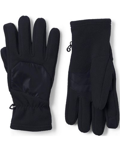 Lands' End T200 Fleece Ez Touch Gloves - Black