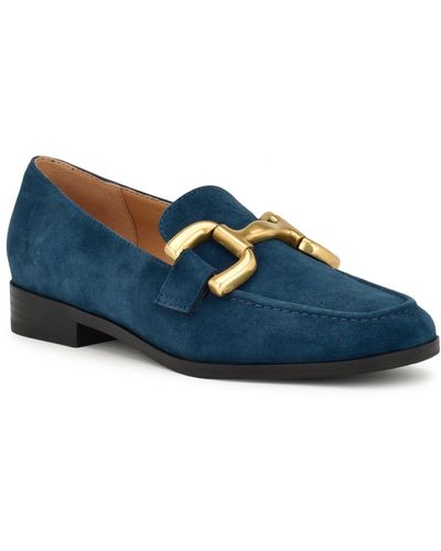 Nine West Lilma Slip-on Round Toe Dress Loafers - Blue