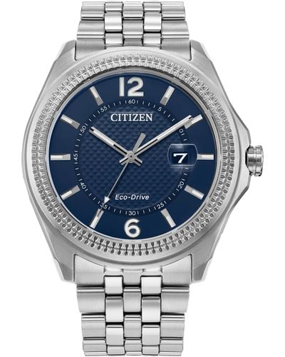 Citizen Eco-drive Corso Classic Stainless Steel Bracelet Watch 42mm - Blue