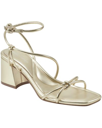 Marc Fisher Gurion Faux Leather Knot Slingback Sandals - Metallic