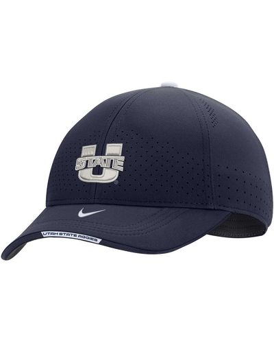 Nike Utah State aggies 2022 Sideline Legacy91 Performance Adjustable Hat - Blue